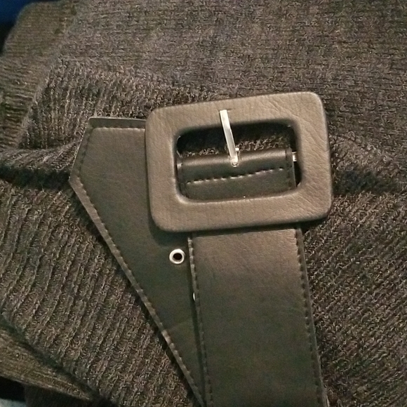 Majora short sleeve gray cowl neck tunic length sweater shirt or dress large EUC - Picture 8 of 8